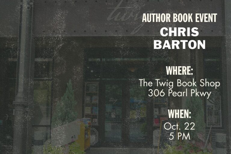 Author Appearance at The Twig Book Shop – Chis Barton